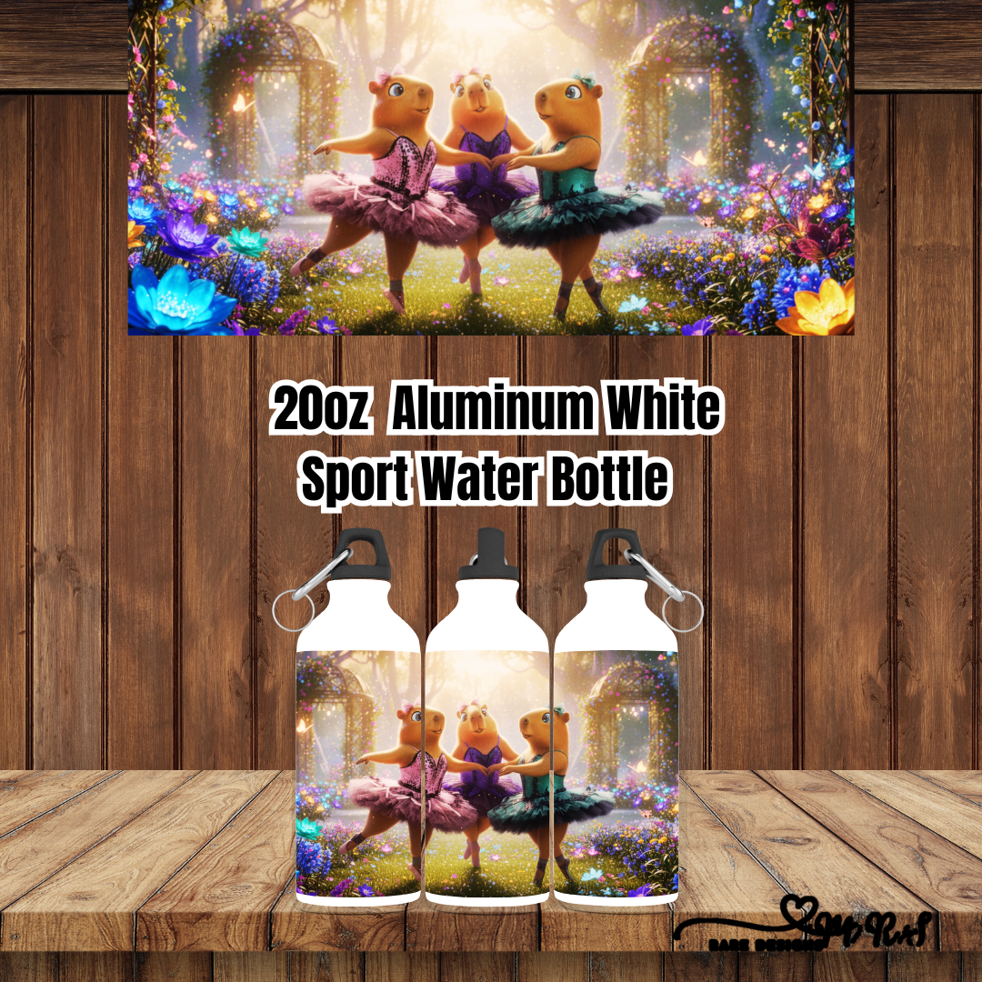 Dancing Axolotls 20oz Aluminum Sport Water Bottle