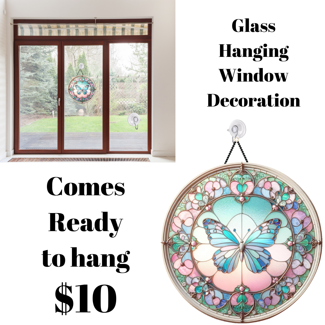 Enchanted Butterfly Stained Glass Window Charm