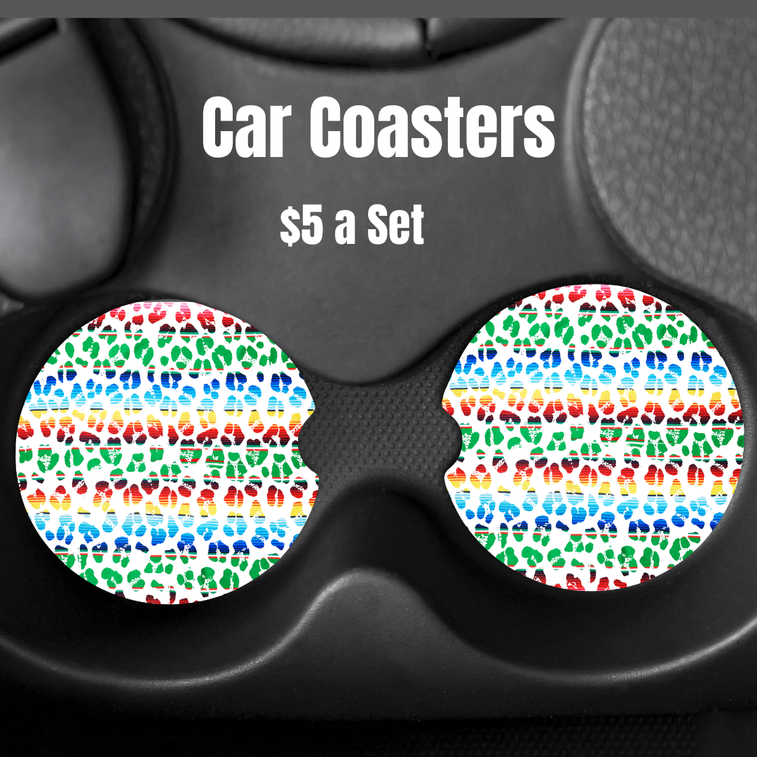 Kaleidoscope Dapples Car Coasters