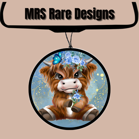 Cute Highland Cow Car Charm
