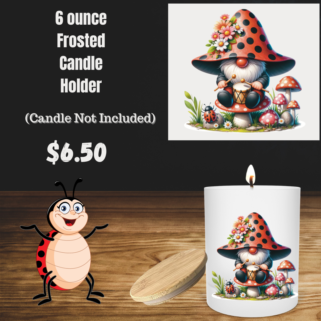 Enchanted Gnome Frosted Candle Holders