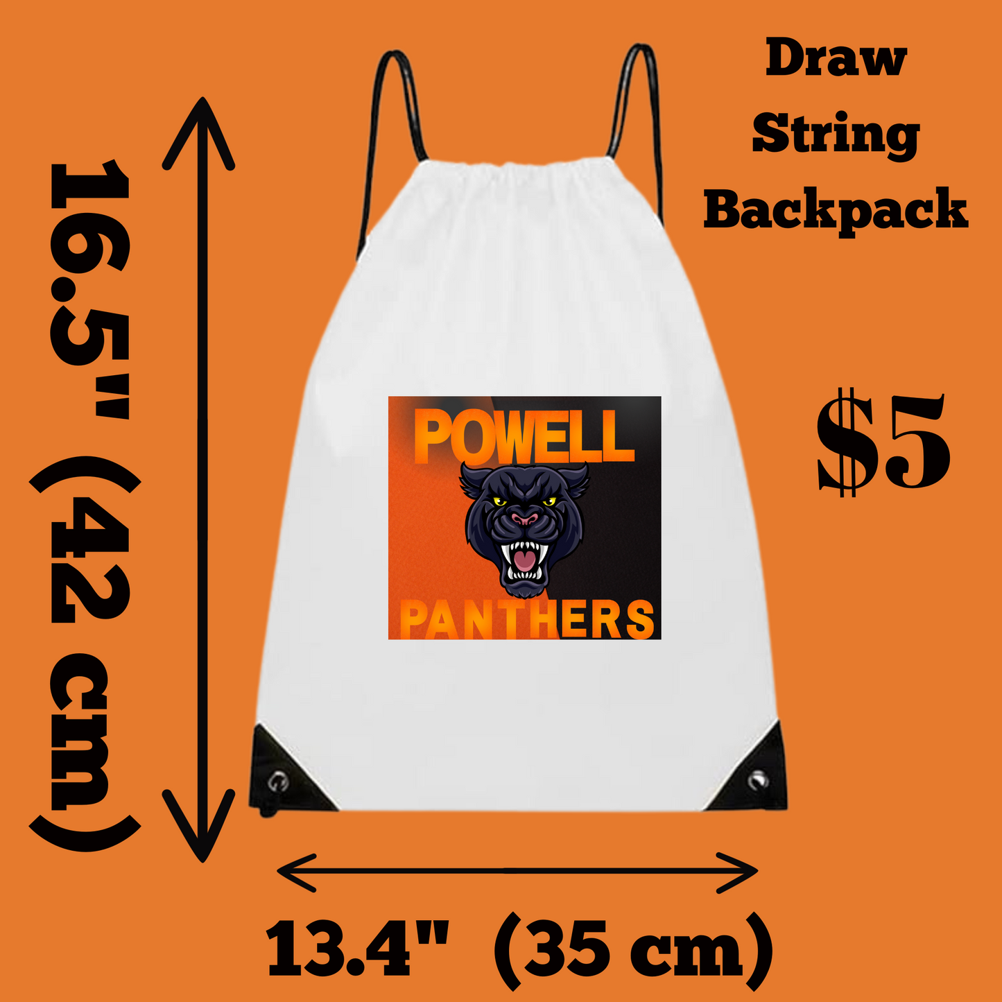 Panther Drawstring Backpacks