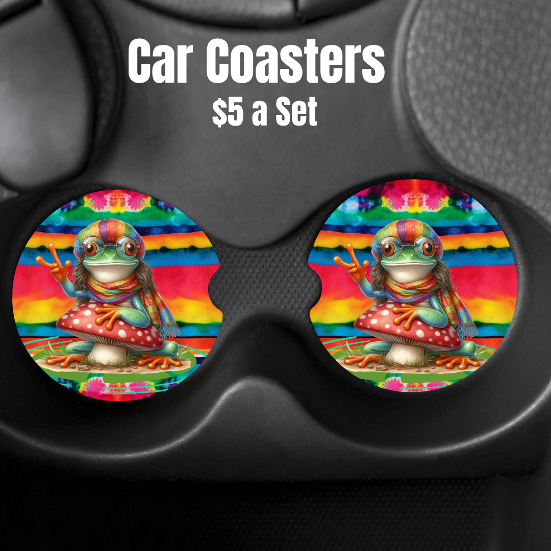 Groovy Frog Car Coaster Collection