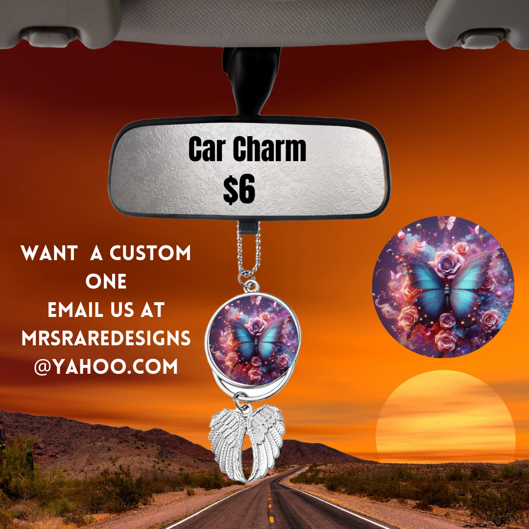 Celestial Flutter Car Charm Series