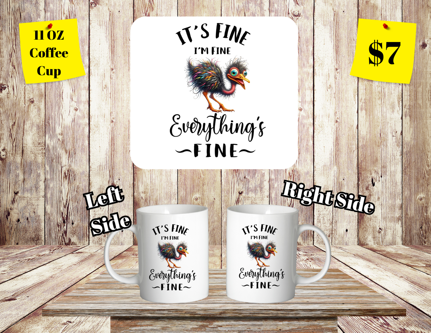 Feathers & Serenity Quirky Coffee Mug