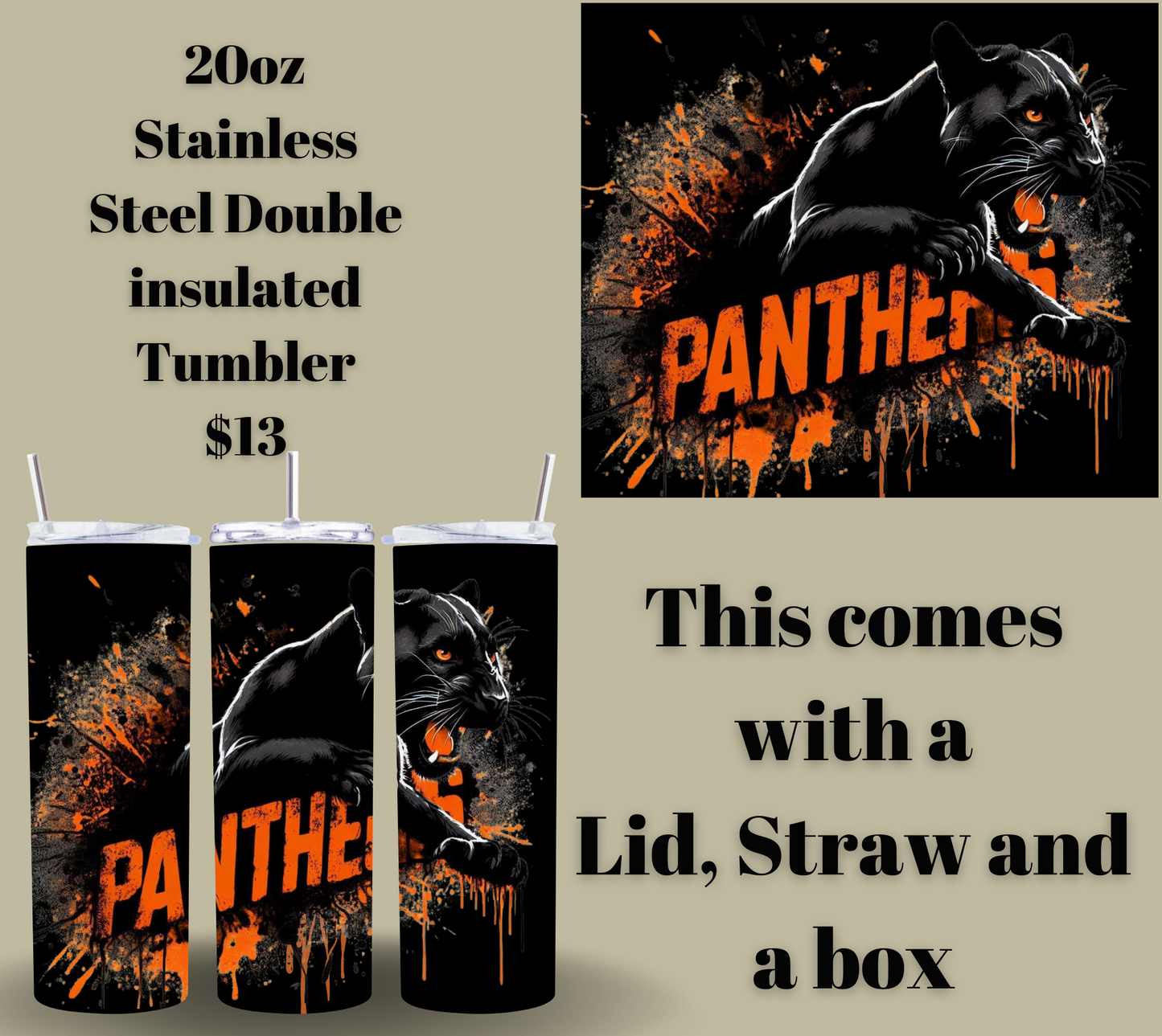 Exclusive Powell Panther 20 oz Tumblers: Unleash Your Panther Spirit!