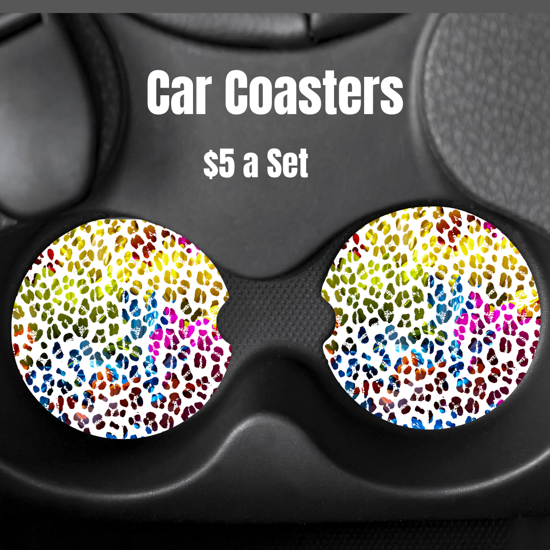 Kaleidoscope Dapples Car Coasters