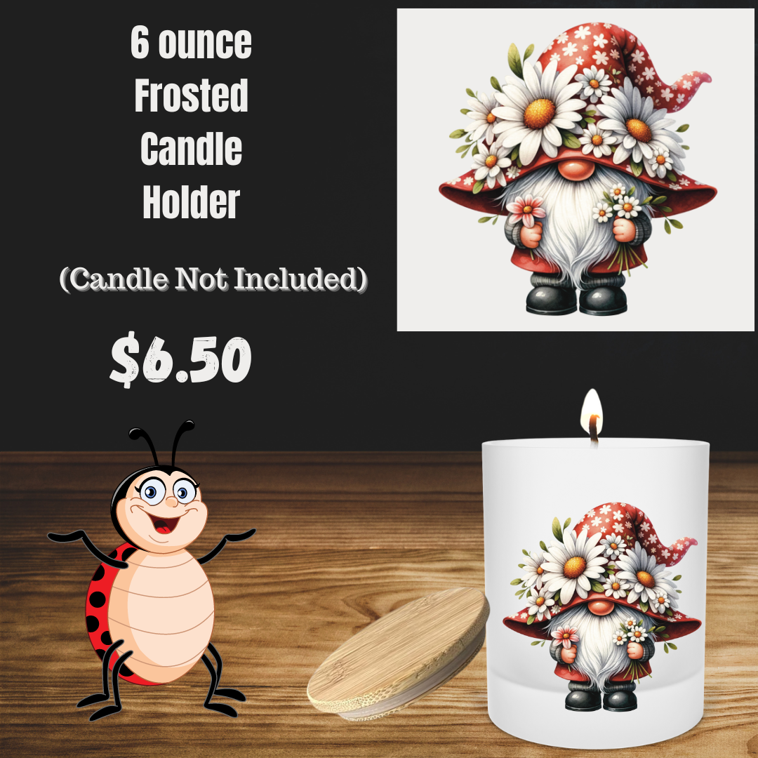 Enchanted Gnome Frosted Candle Holders