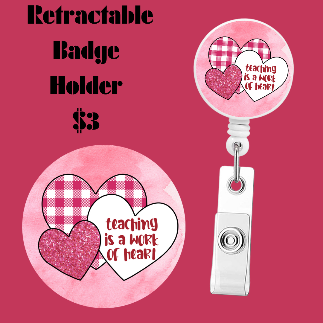 Charming Educator's Retractable Badge Collection