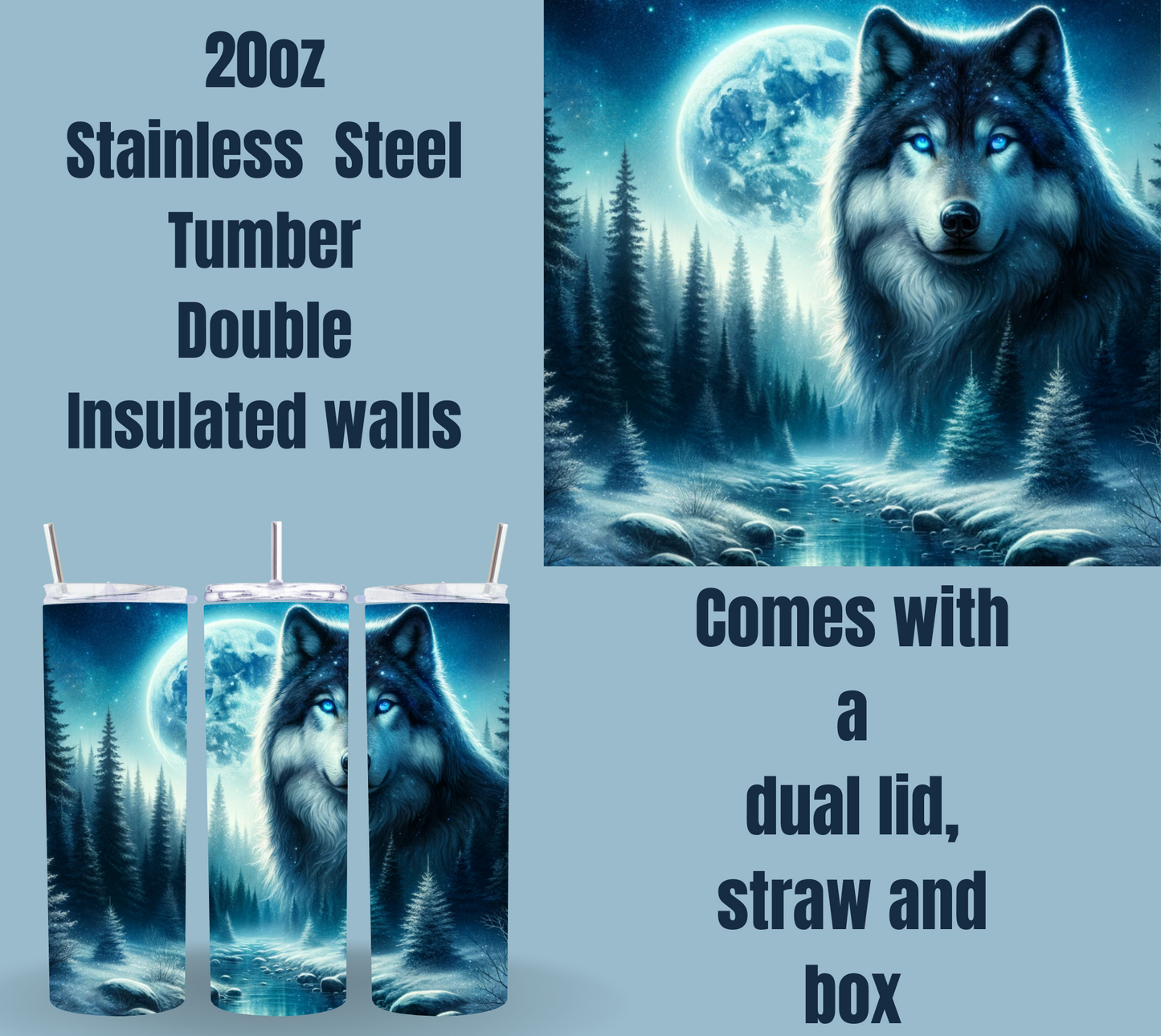 Mystic Wolf Stainless Steel Tumbler Series