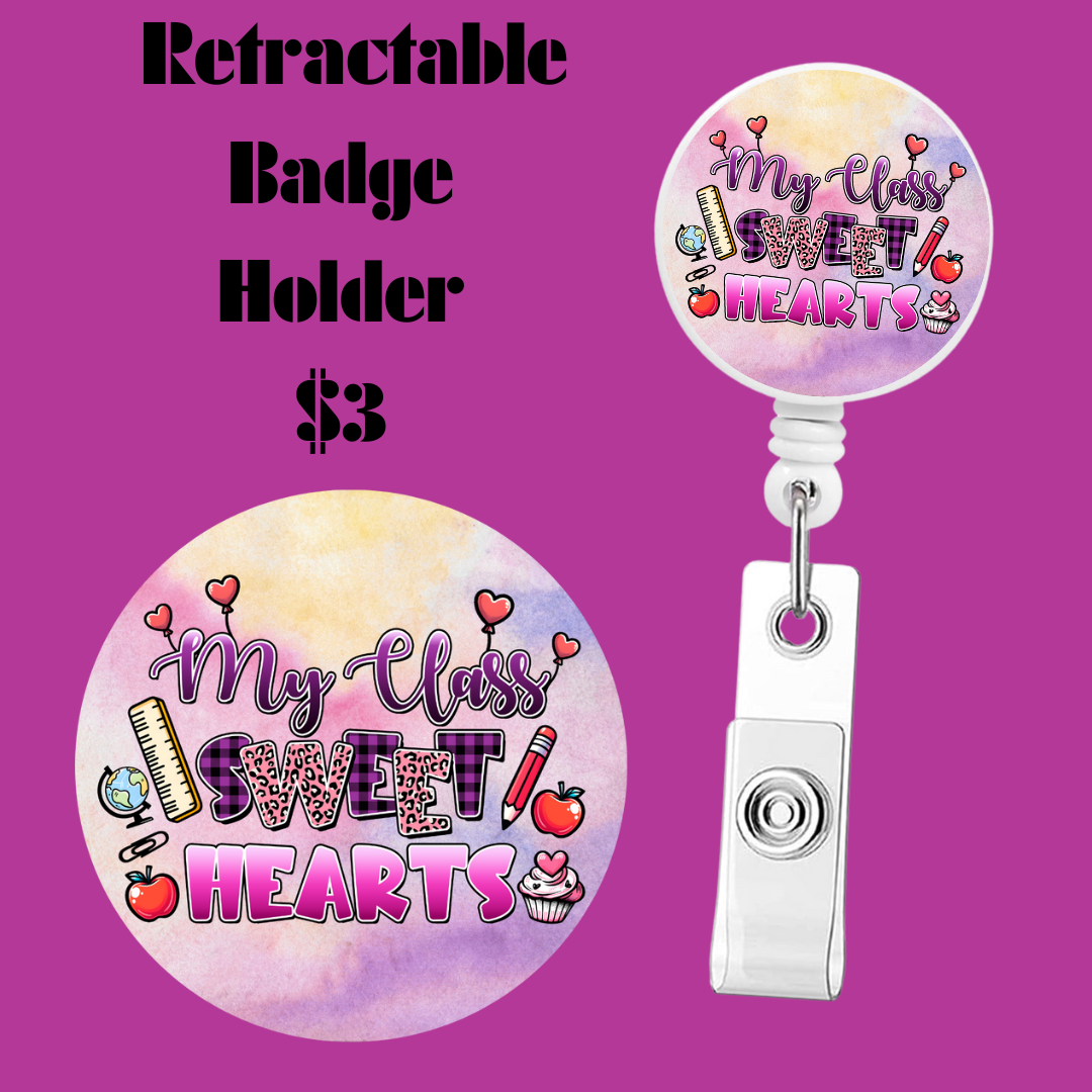 Charming Educator's Retractable Badge Collection