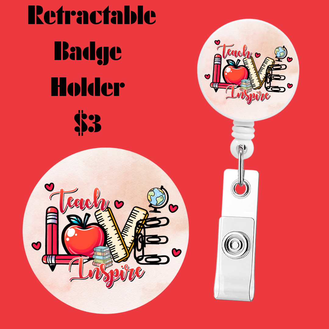 Charming Educator's Retractable Badge Collection