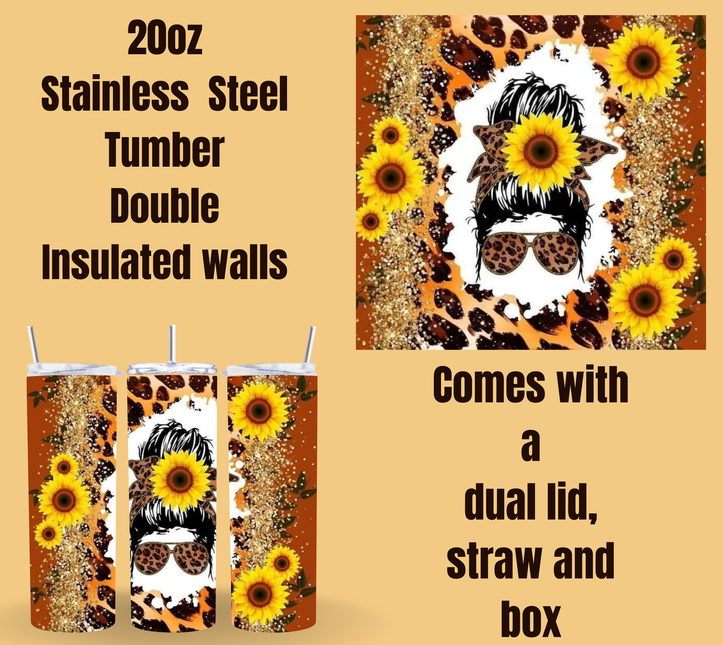 Sunflower Serenade Insulated Tumbler