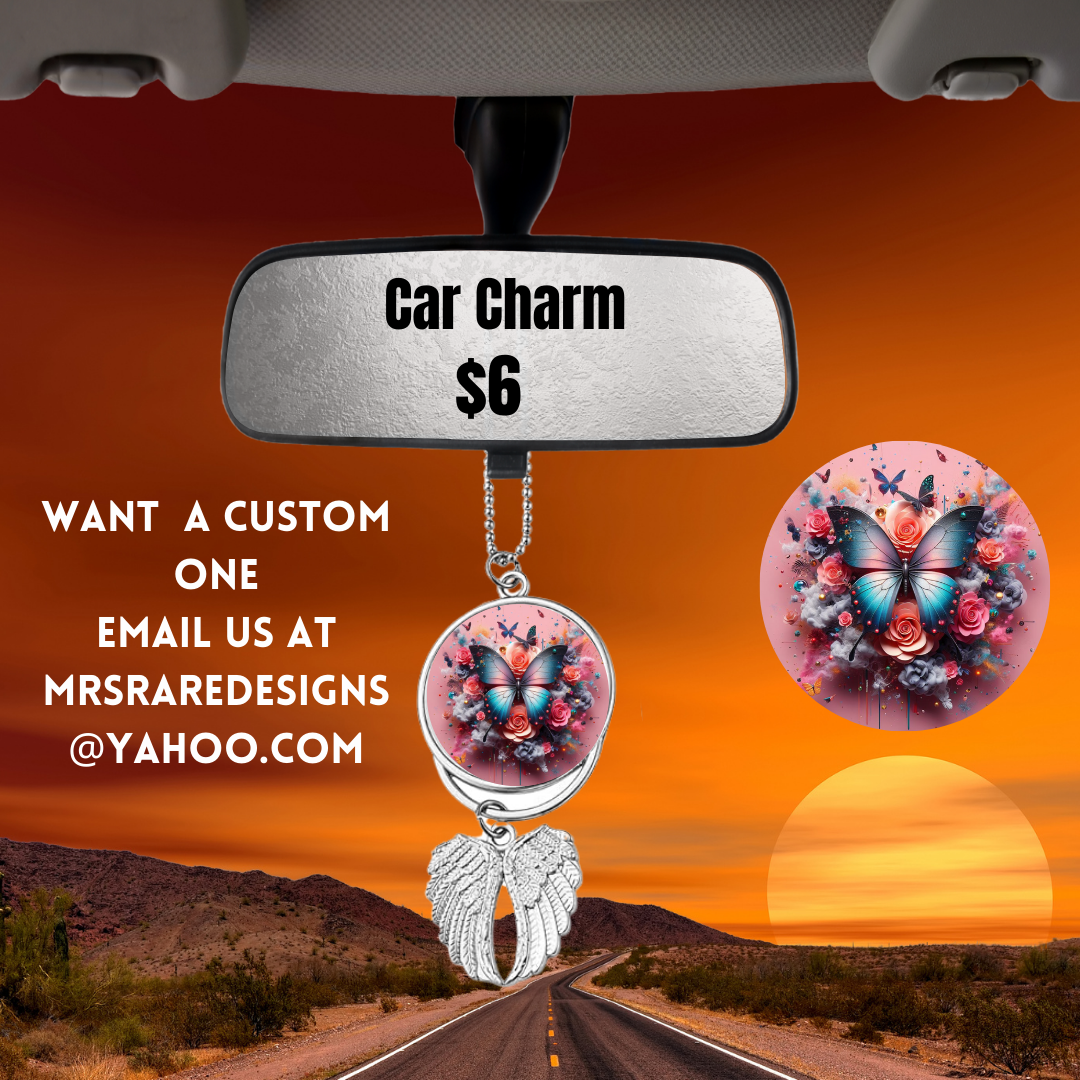 Celestial Flutter Car Charm Series