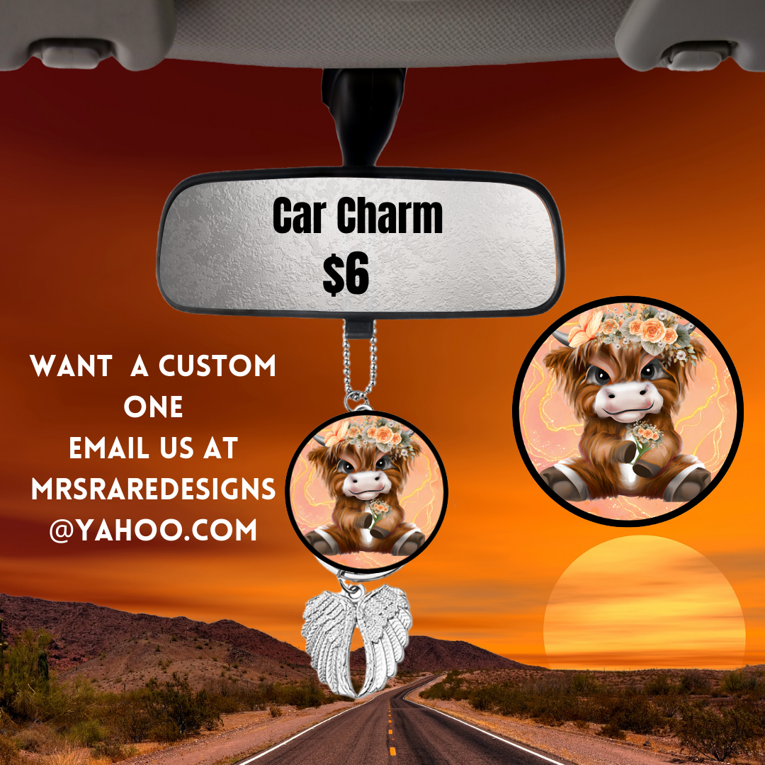 Blossom Bovines Car Charm Collection