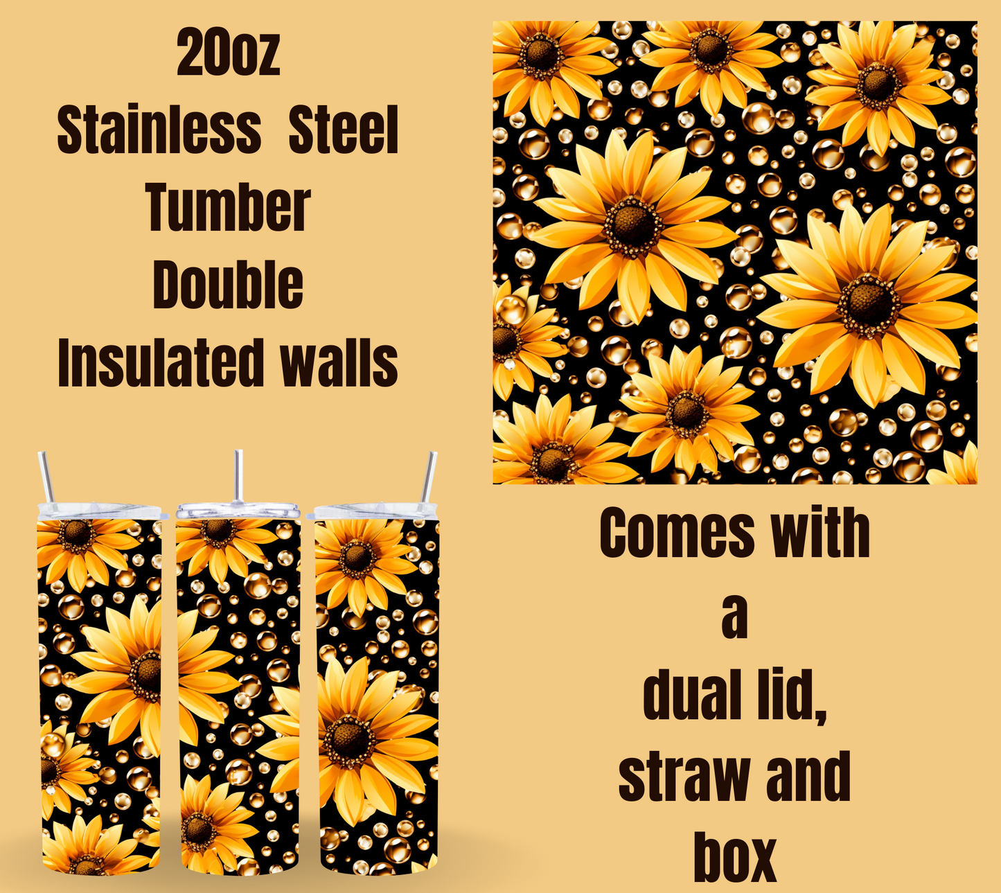 Sunflower Serenity Tumbler