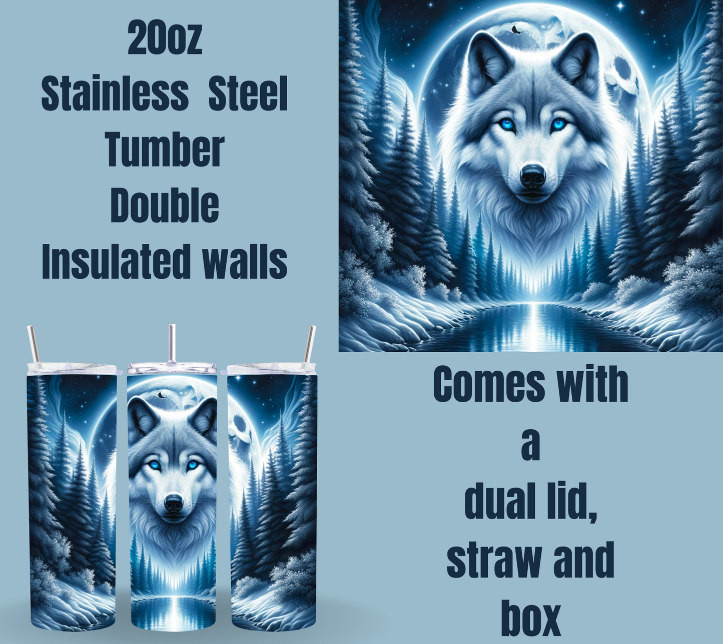 Mystic Wolf Stainless Steel Tumbler Series