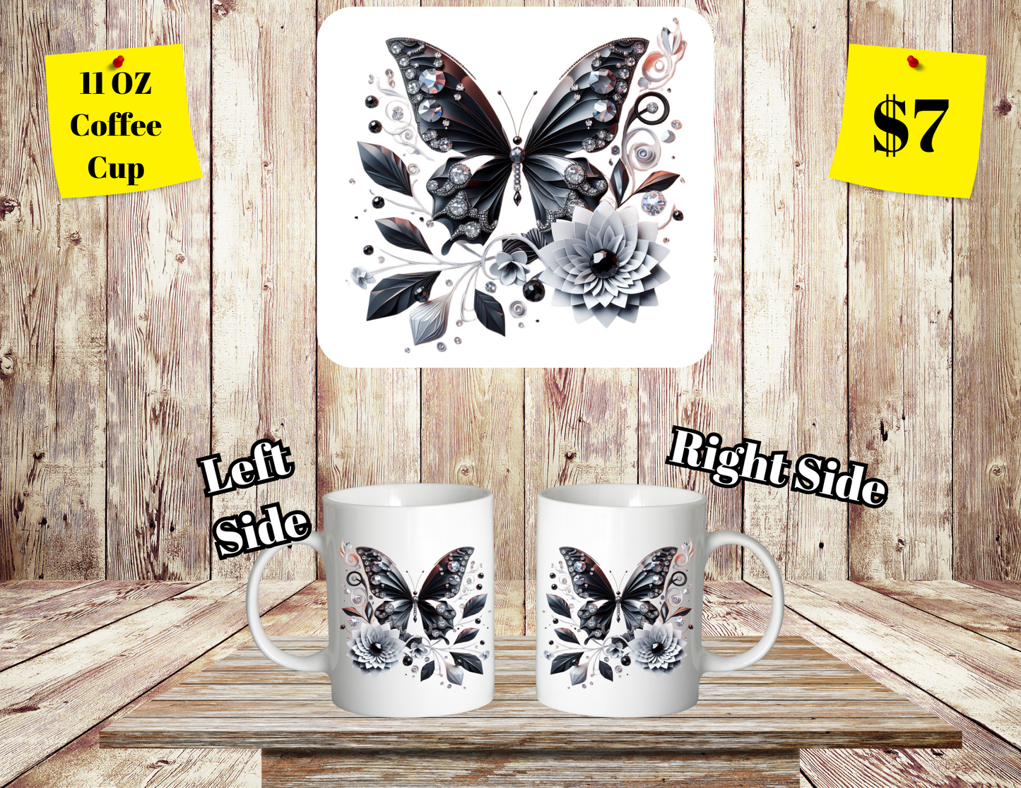 Luminescent Butterfly Garden Coffee Mug