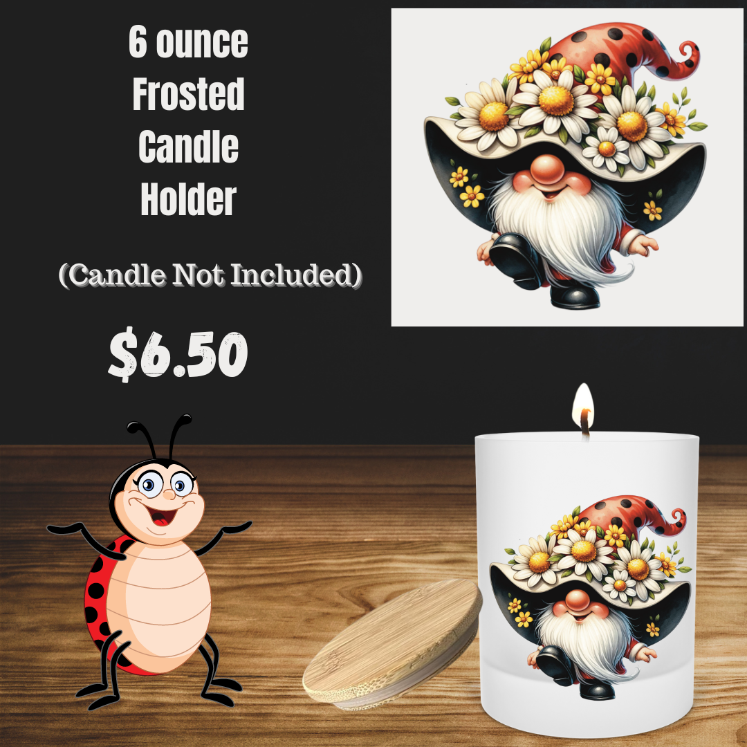 Enchanted Gnome Frosted Candle Holders