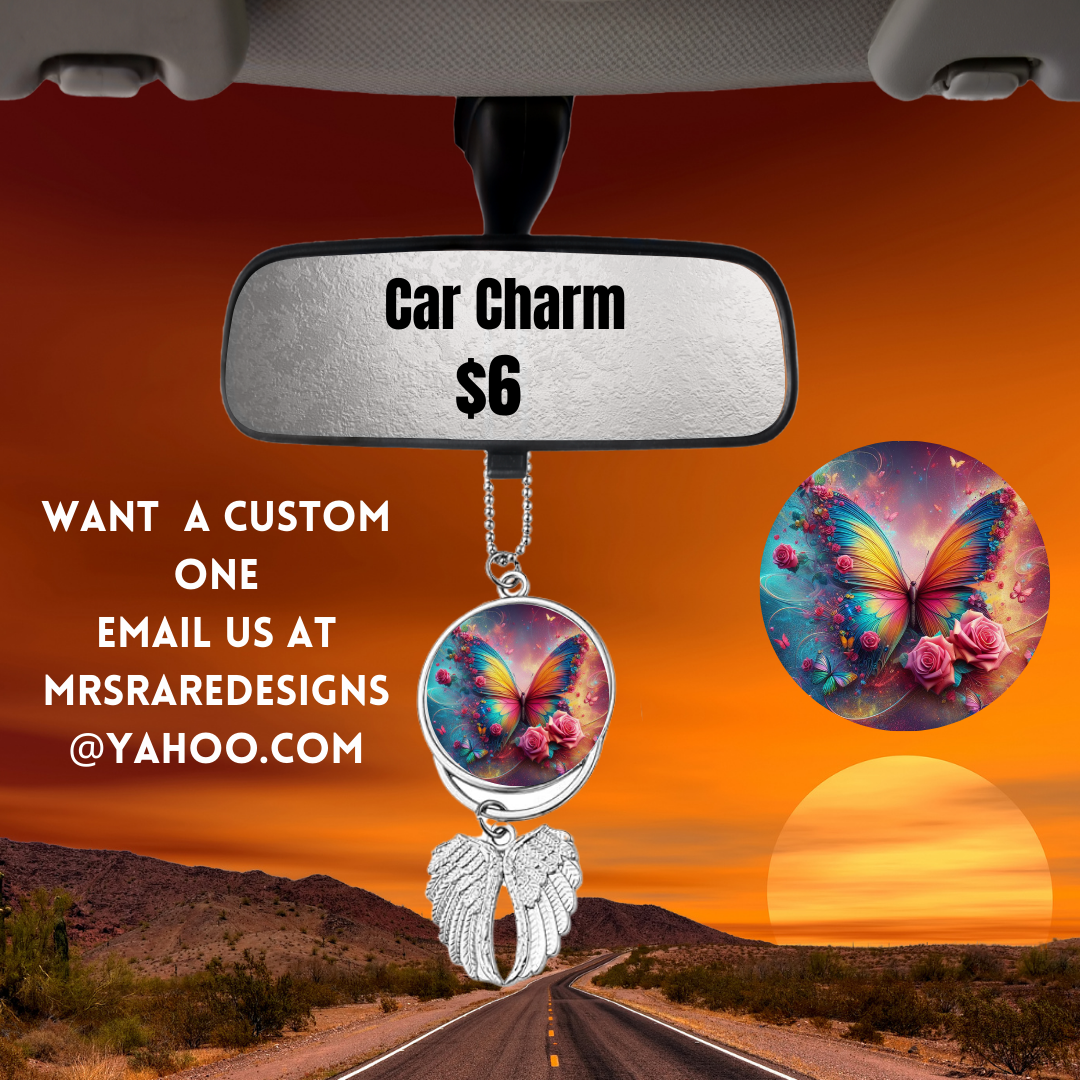 Celestial Flutter Car Charm Series