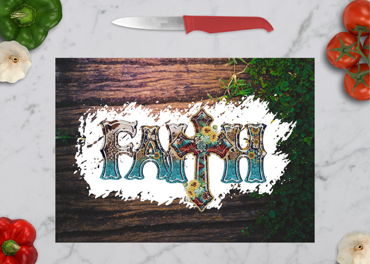 Have Faith Glass Cutting boards