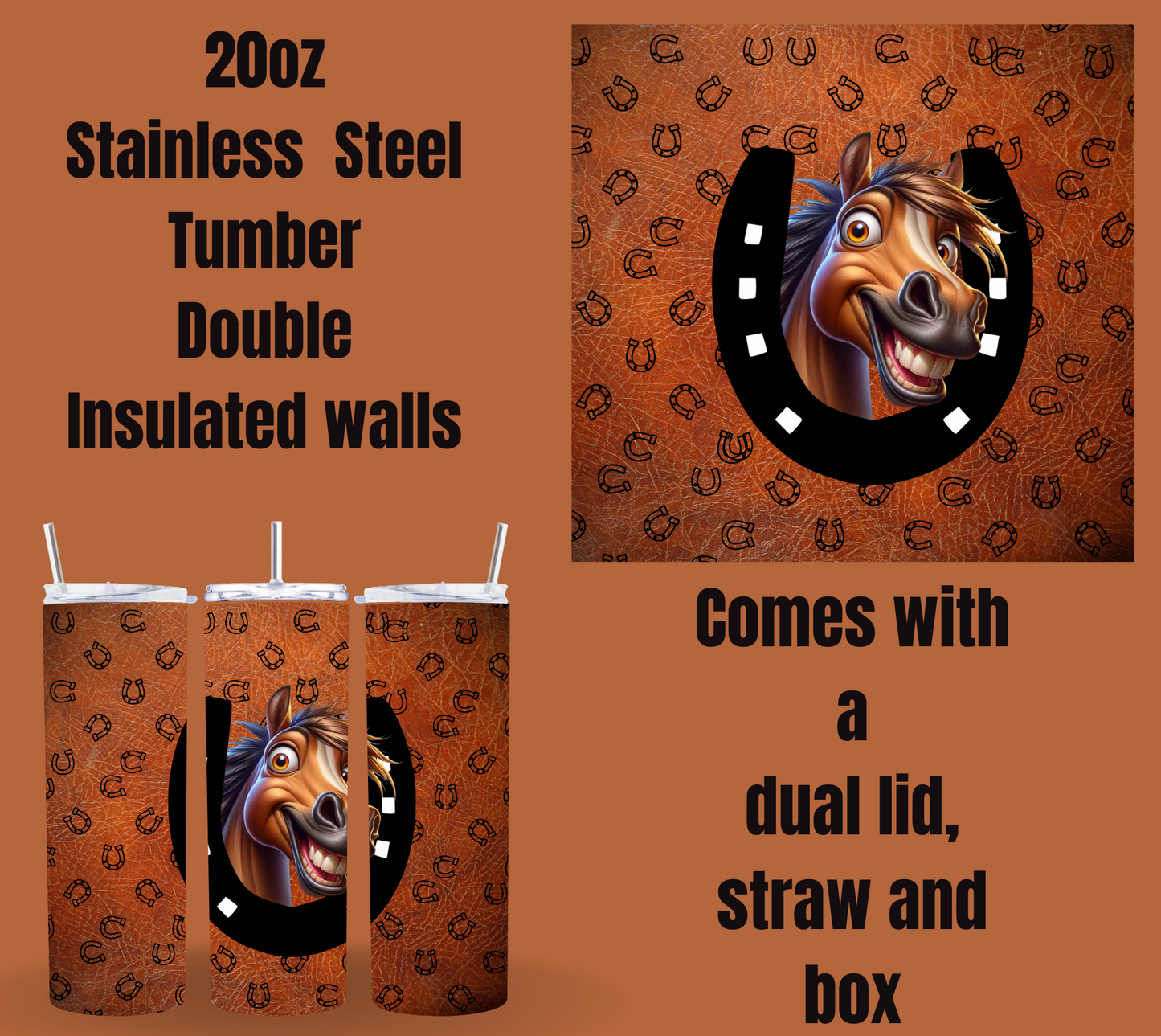 Galloping Guffaw 20oz Stainless Steel Tumbler