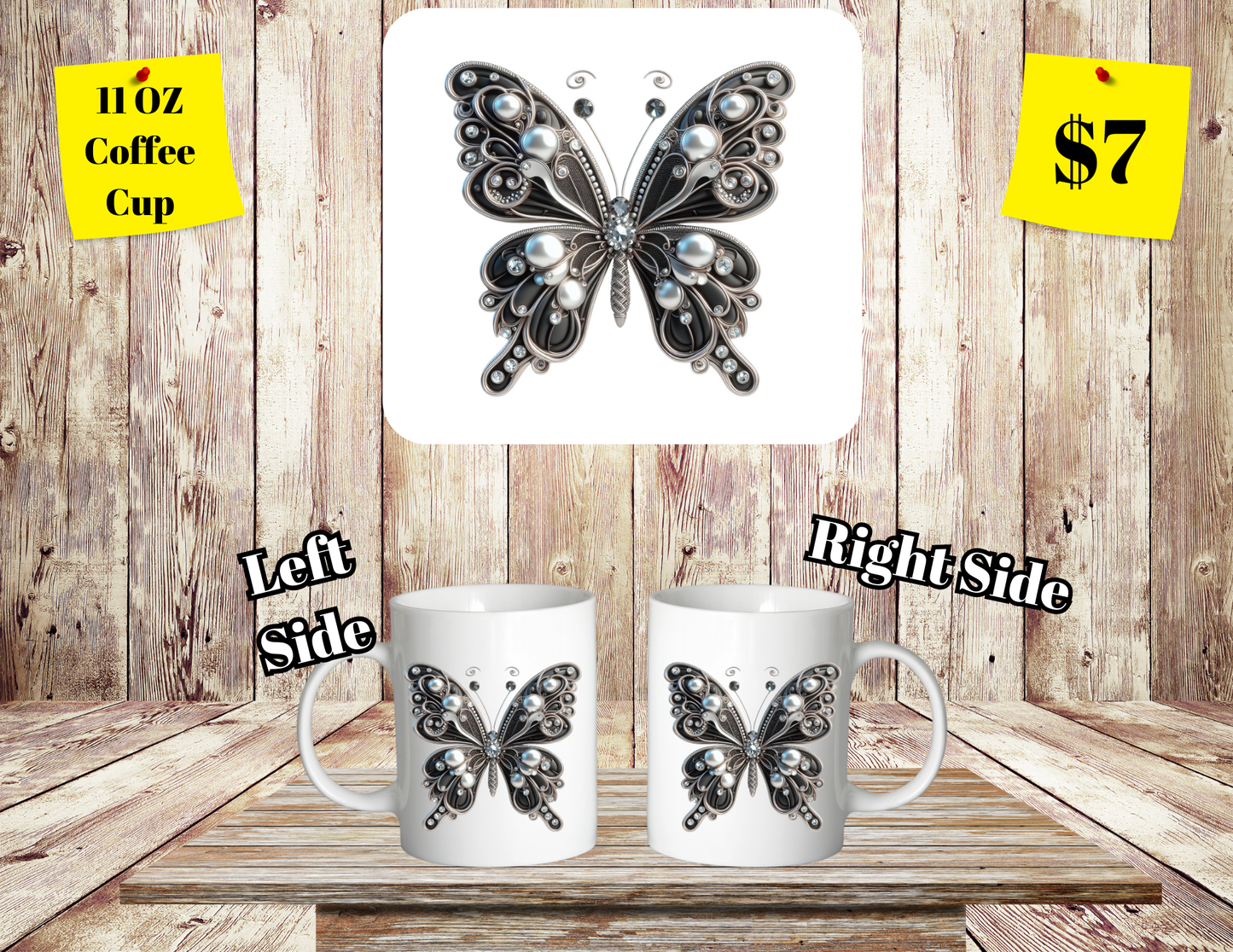 Luminescent Butterfly Garden Coffee Mug