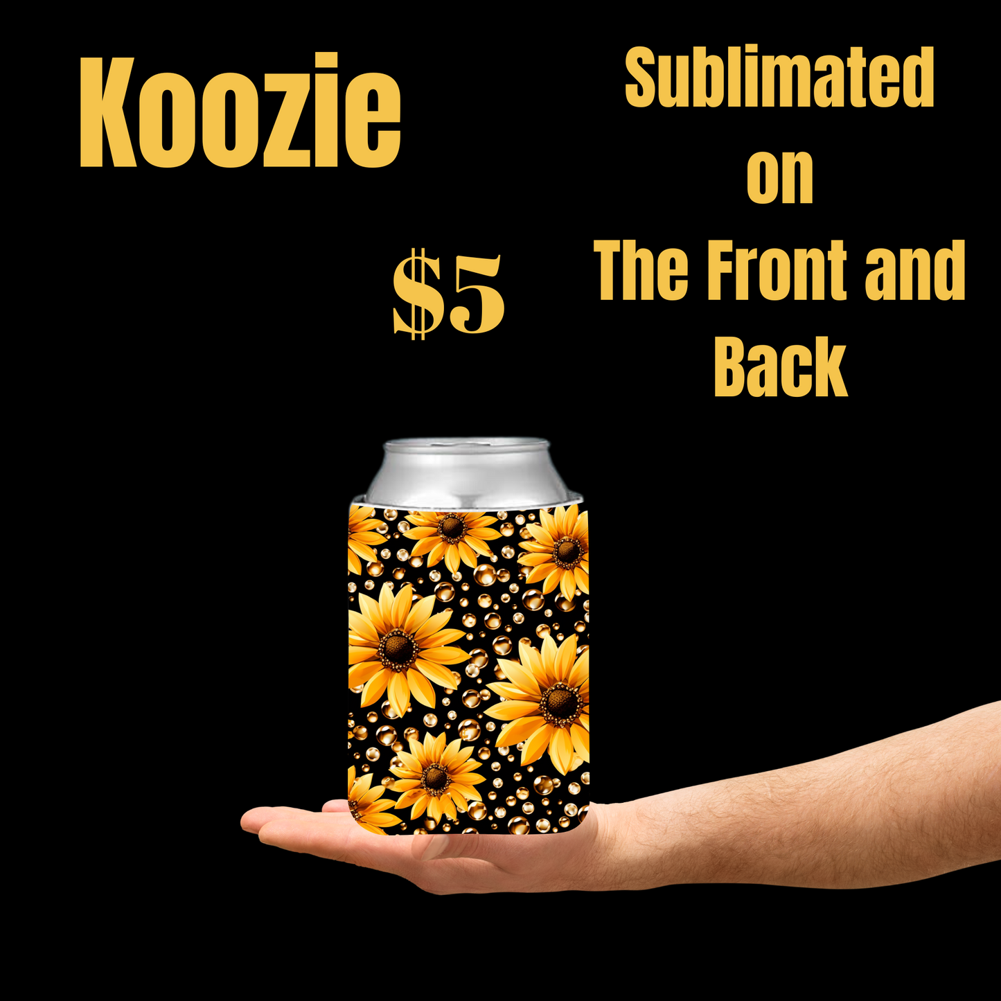 Sunflower Sipper Koozie