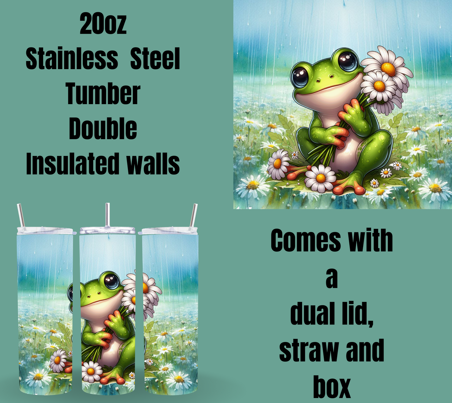Meadow Mirth Frog Tumbler