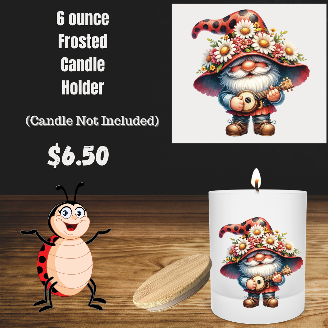 Enchanted Gnome Frosted Candle Holders