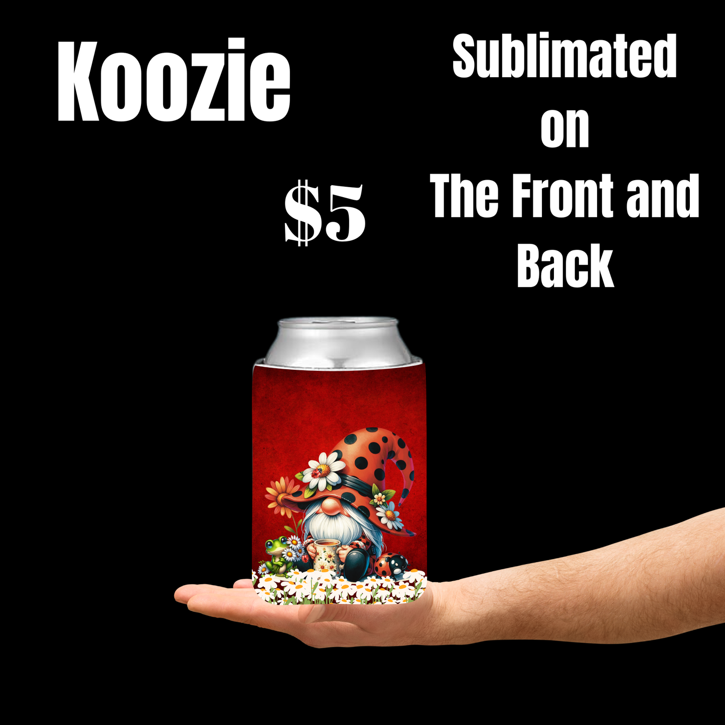 Whimsical Gnome Beverage Koozies