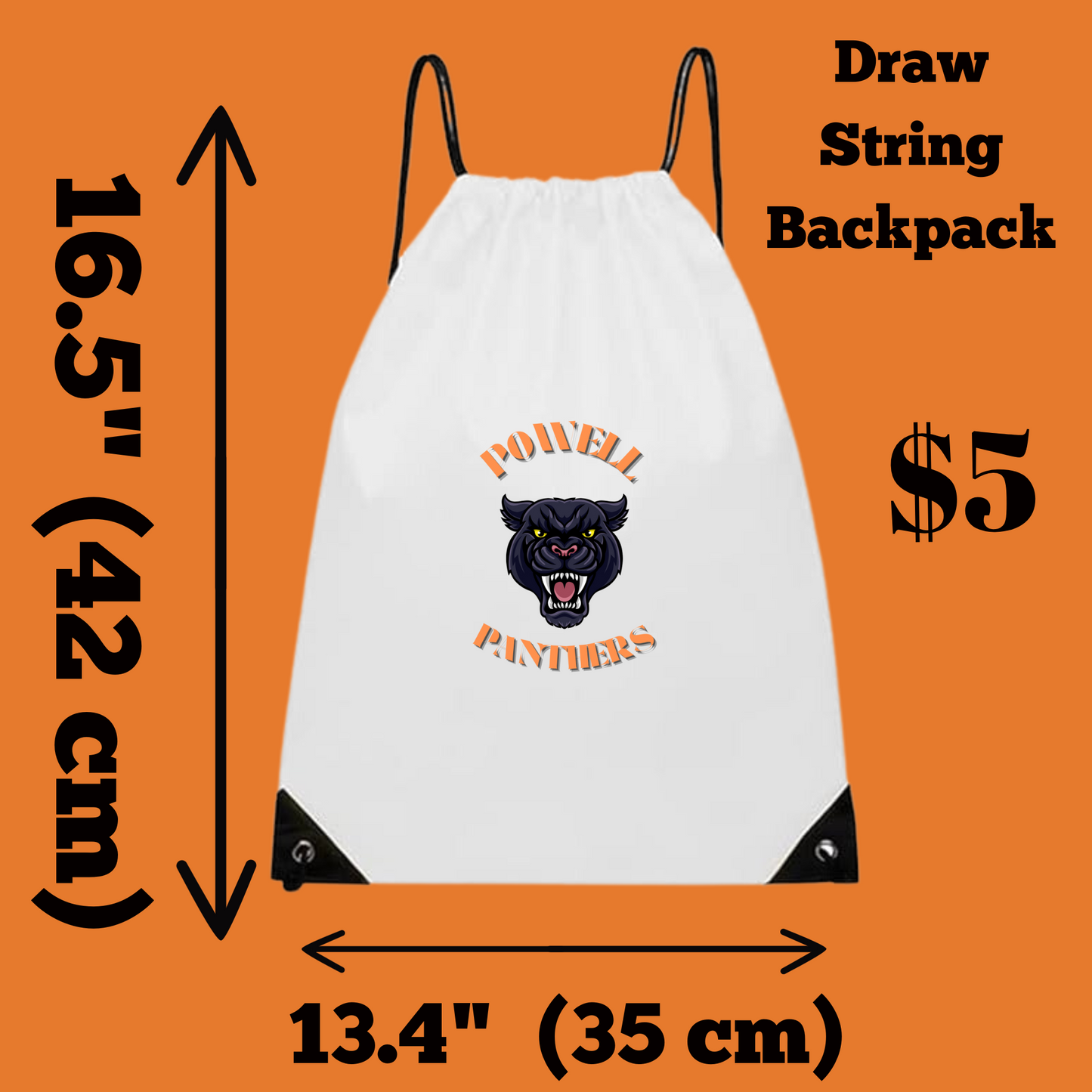 Panther Drawstring Backpacks