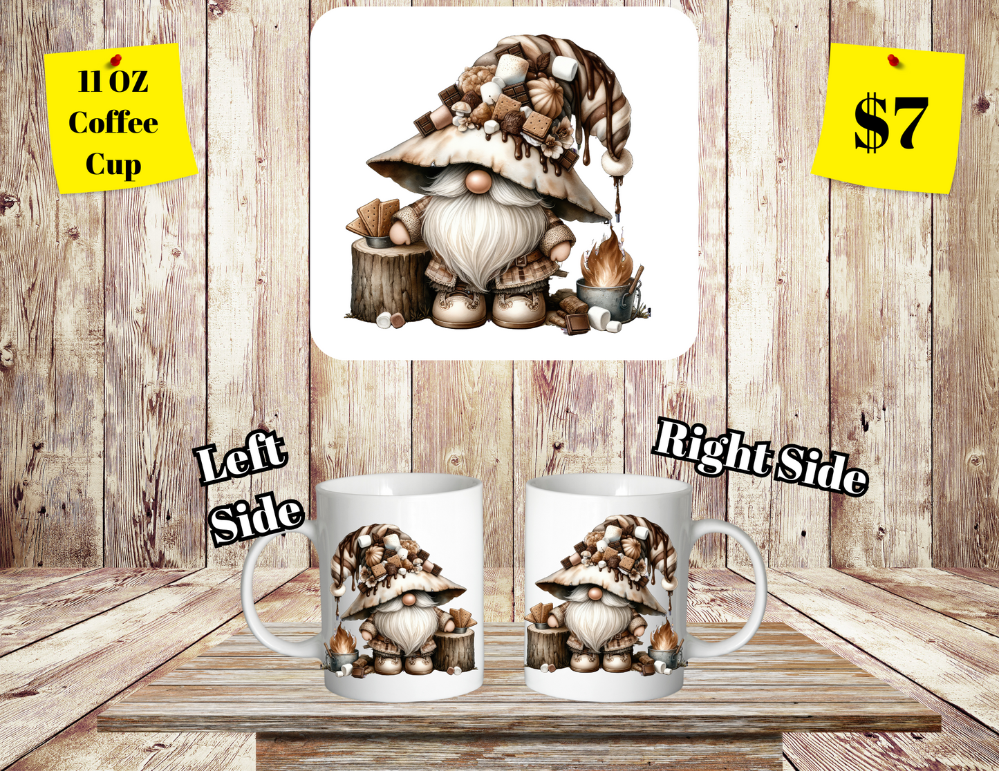 "Enchanted Brew" Whimsical Gnome Coffee Cup Series