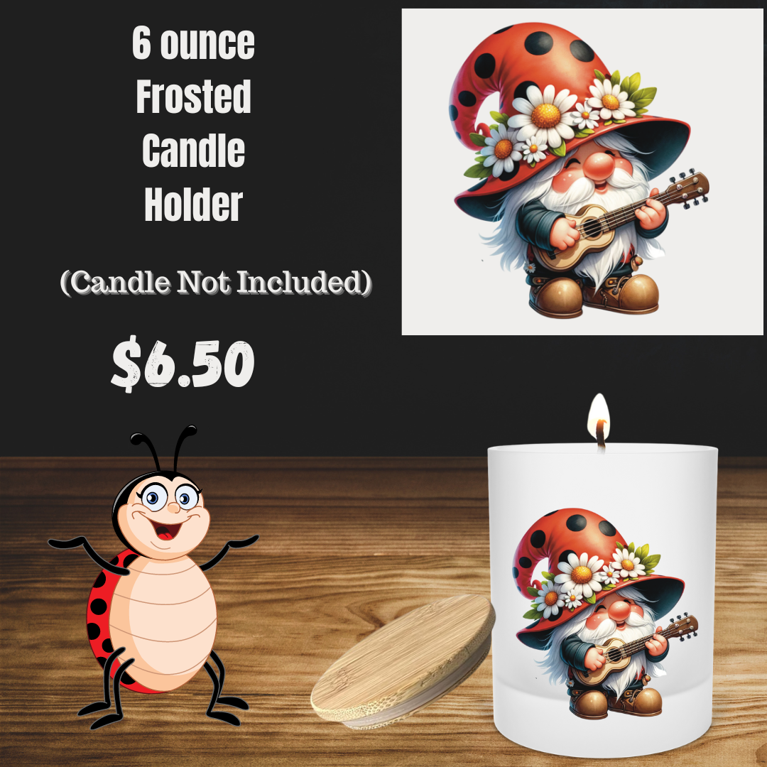 Enchanted Gnome Frosted Candle Holders