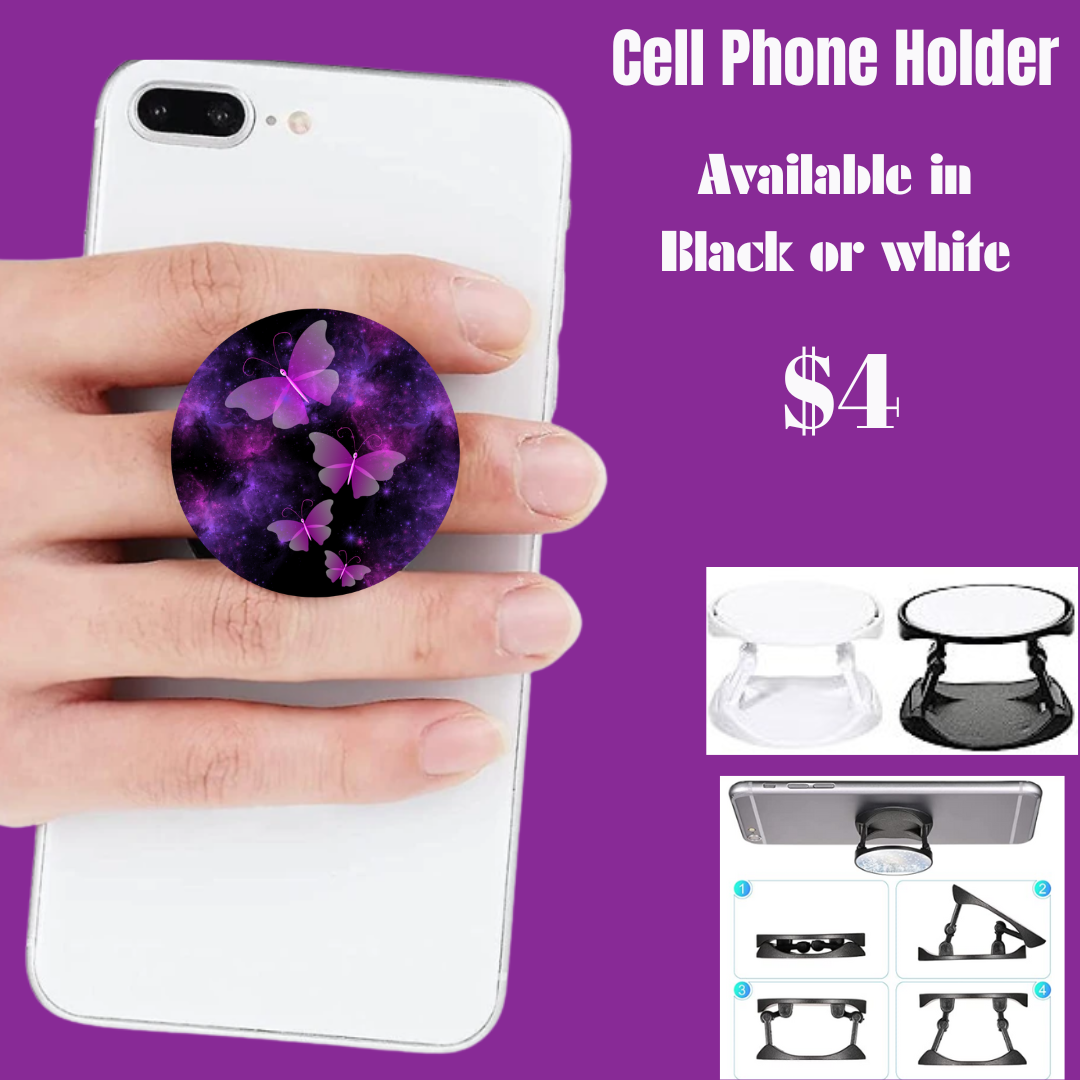 Purple Butterfly Pop Socket