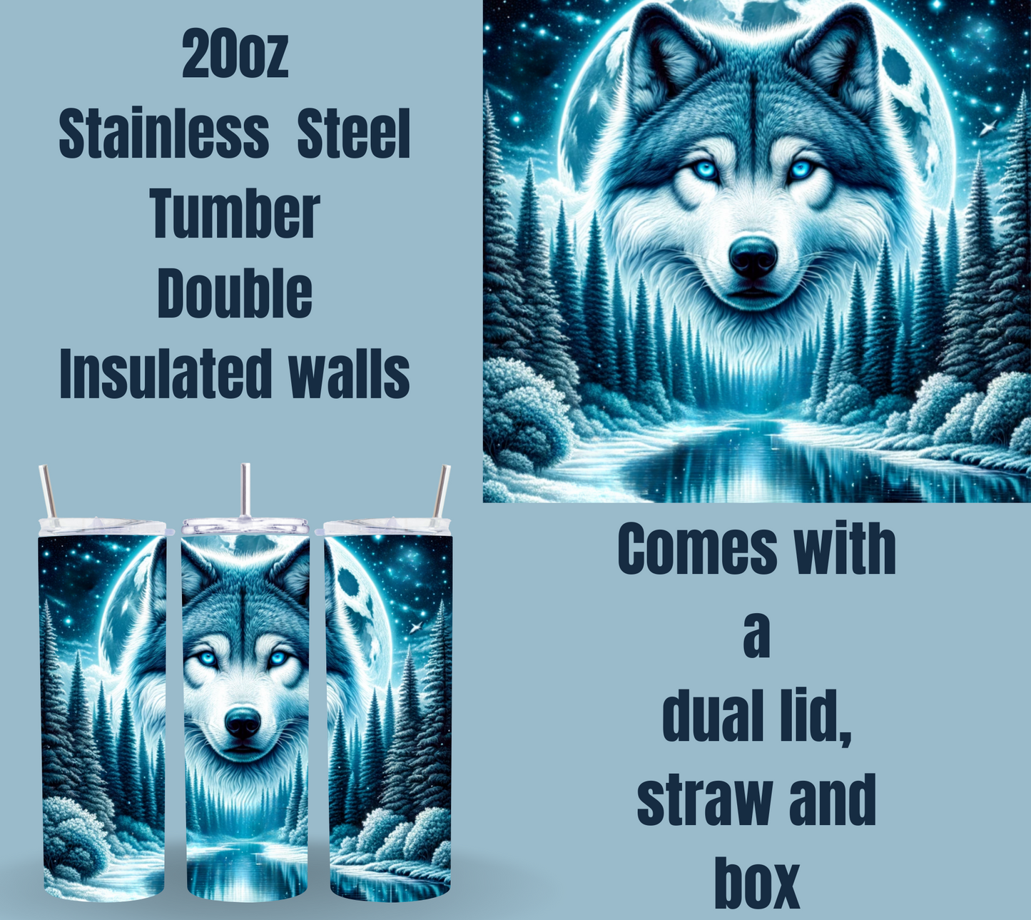 Mystic Wolf Stainless Steel Tumbler Series