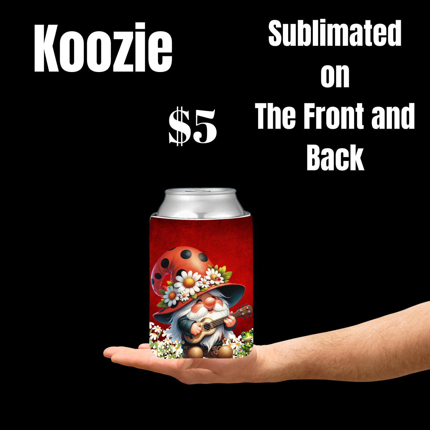 Whimsical Gnome Beverage Koozies