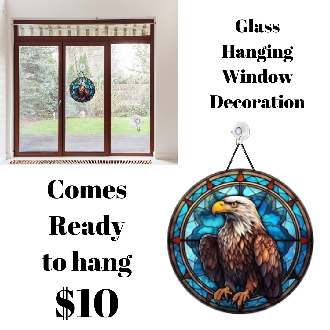 Majestic Eagle Stained Glass Window Ornament