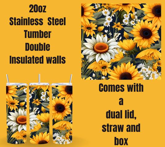 Sunshine Bouquet Stainless Steel Tumbler