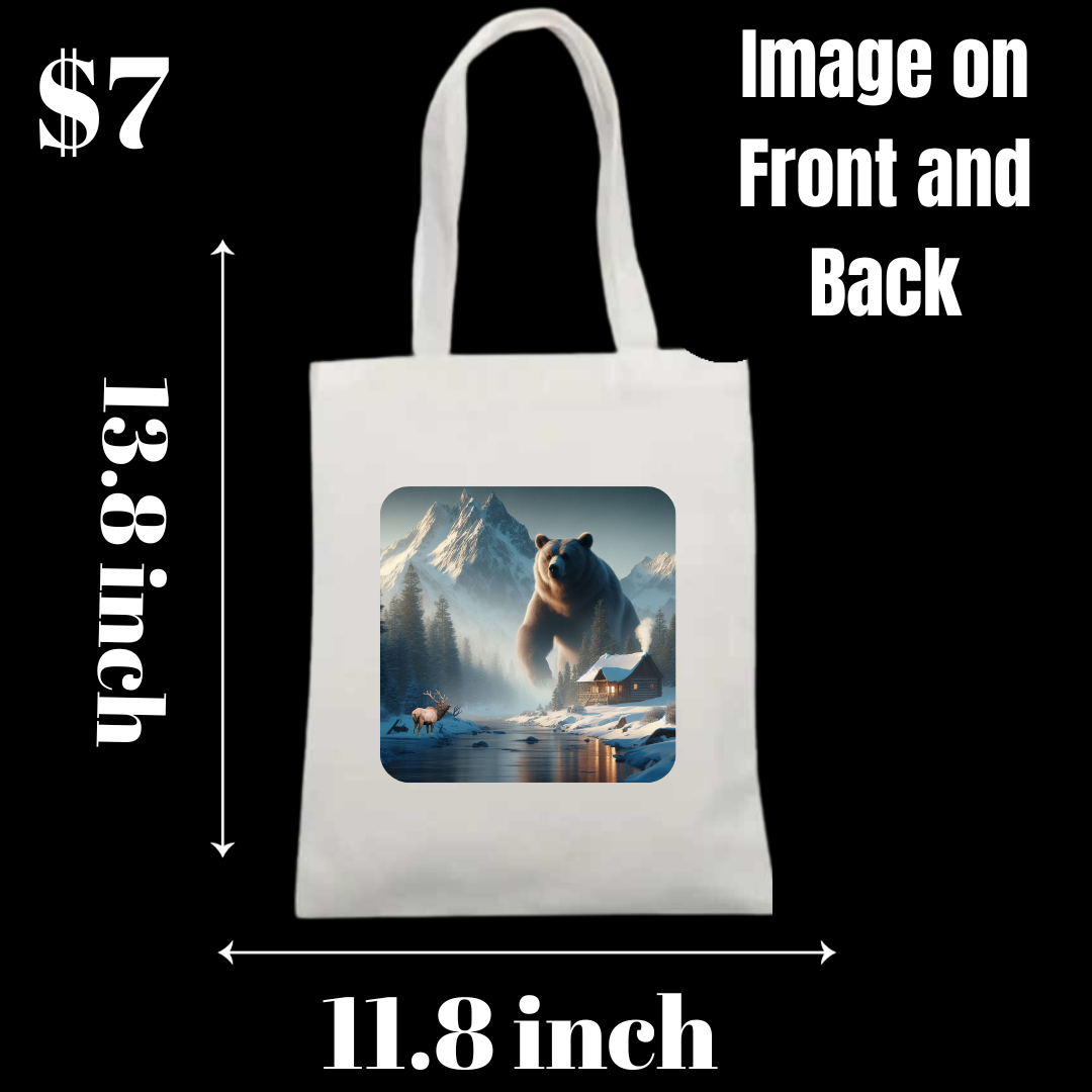 Winter Wilderness Retreat Canvas Tote Bag