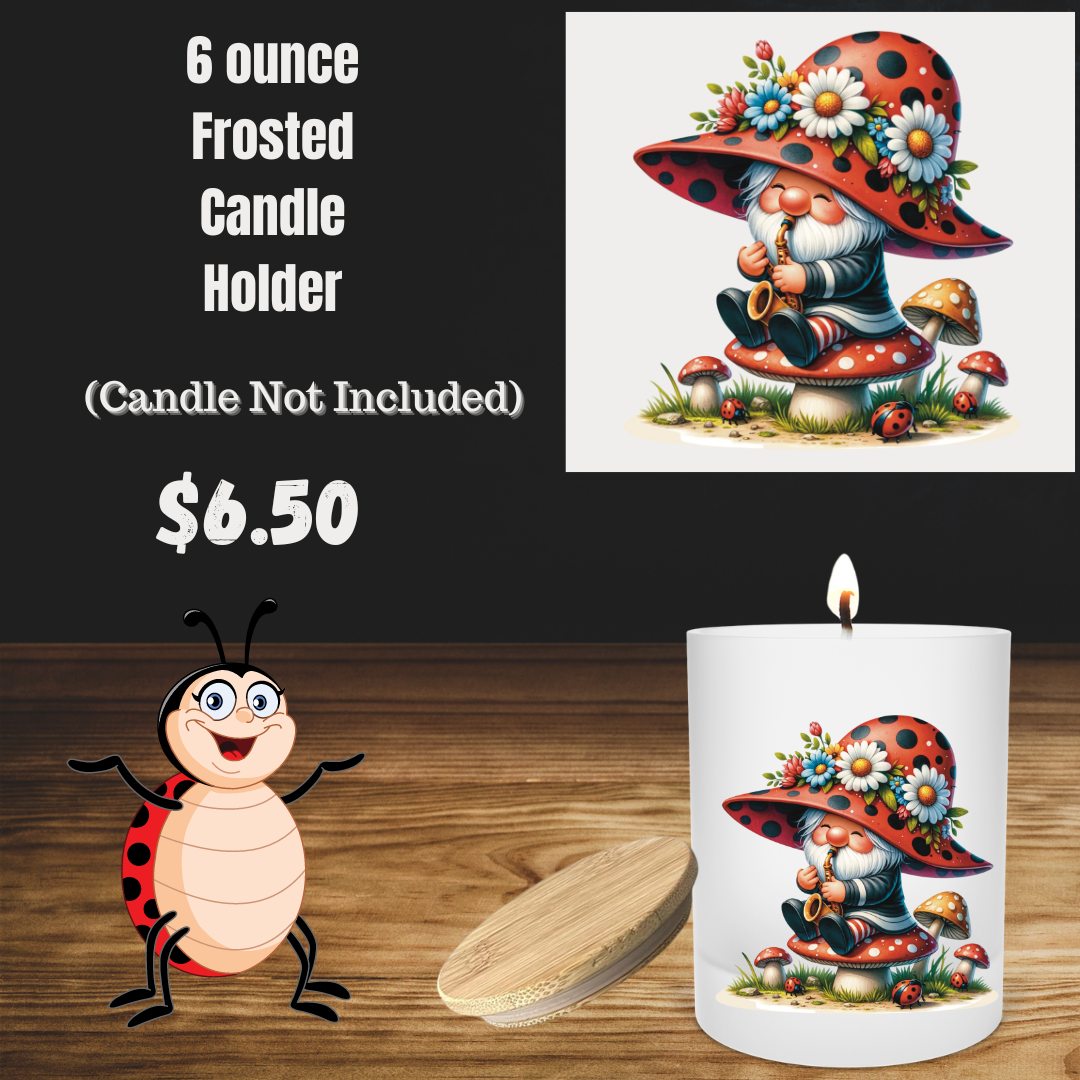 Enchanted Gnome Frosted Candle Holders