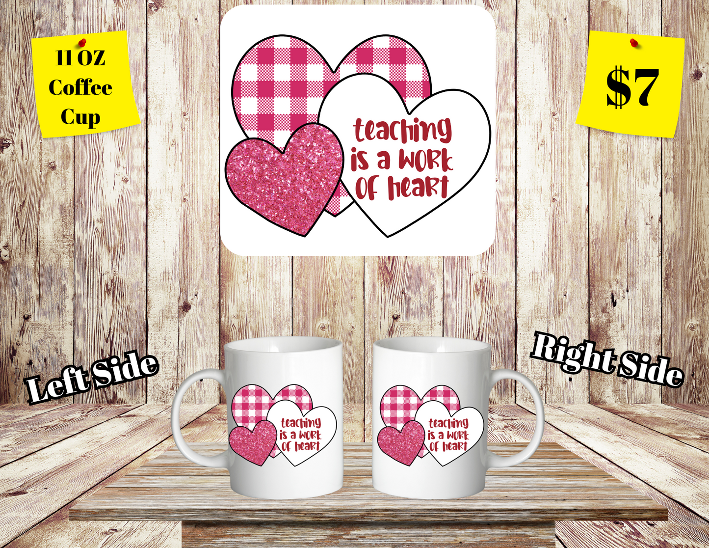 Cherished Educator Collection: 11 oz Teacher-Themed Coffee Mugs
