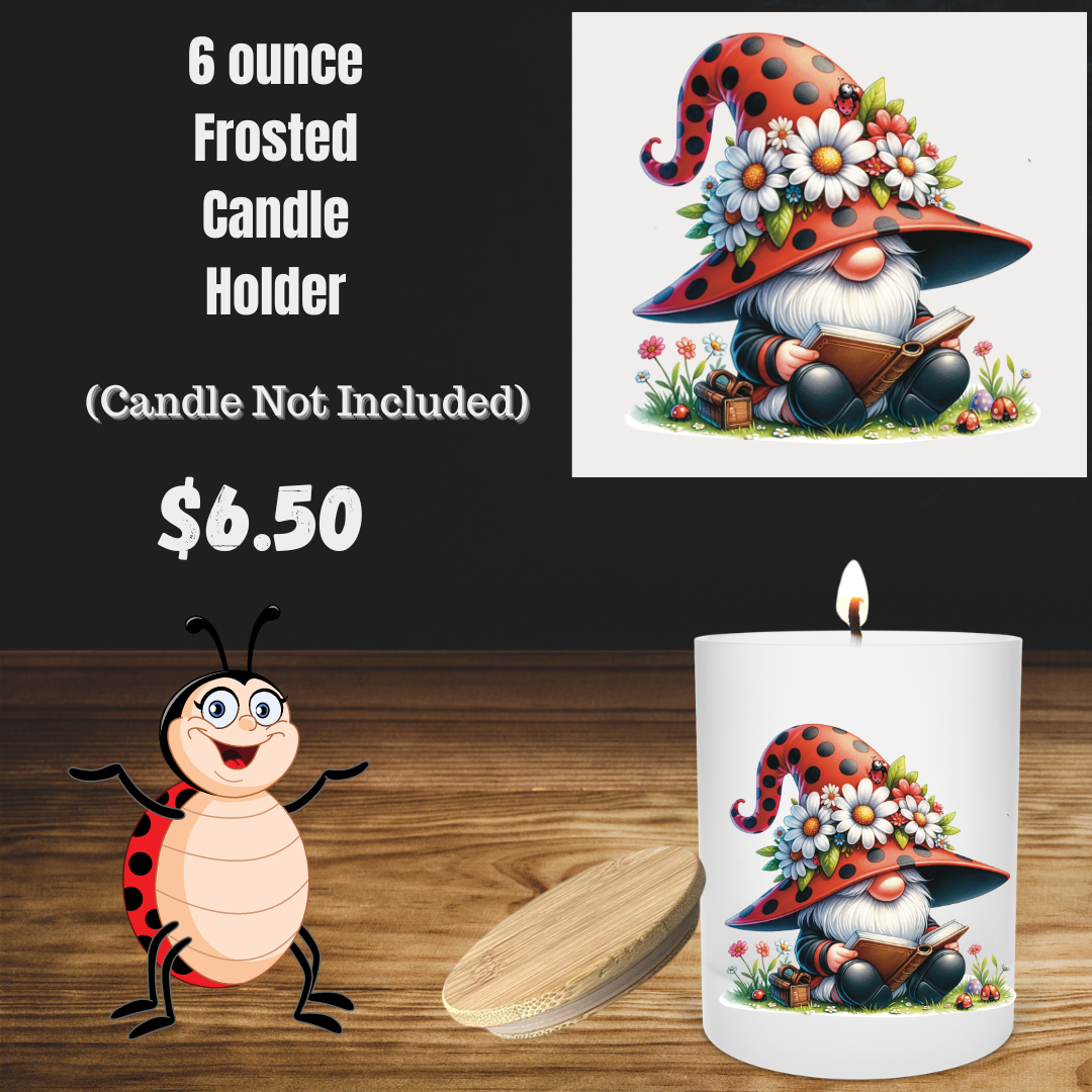 Enchanted Gnome Frosted Candle Holders