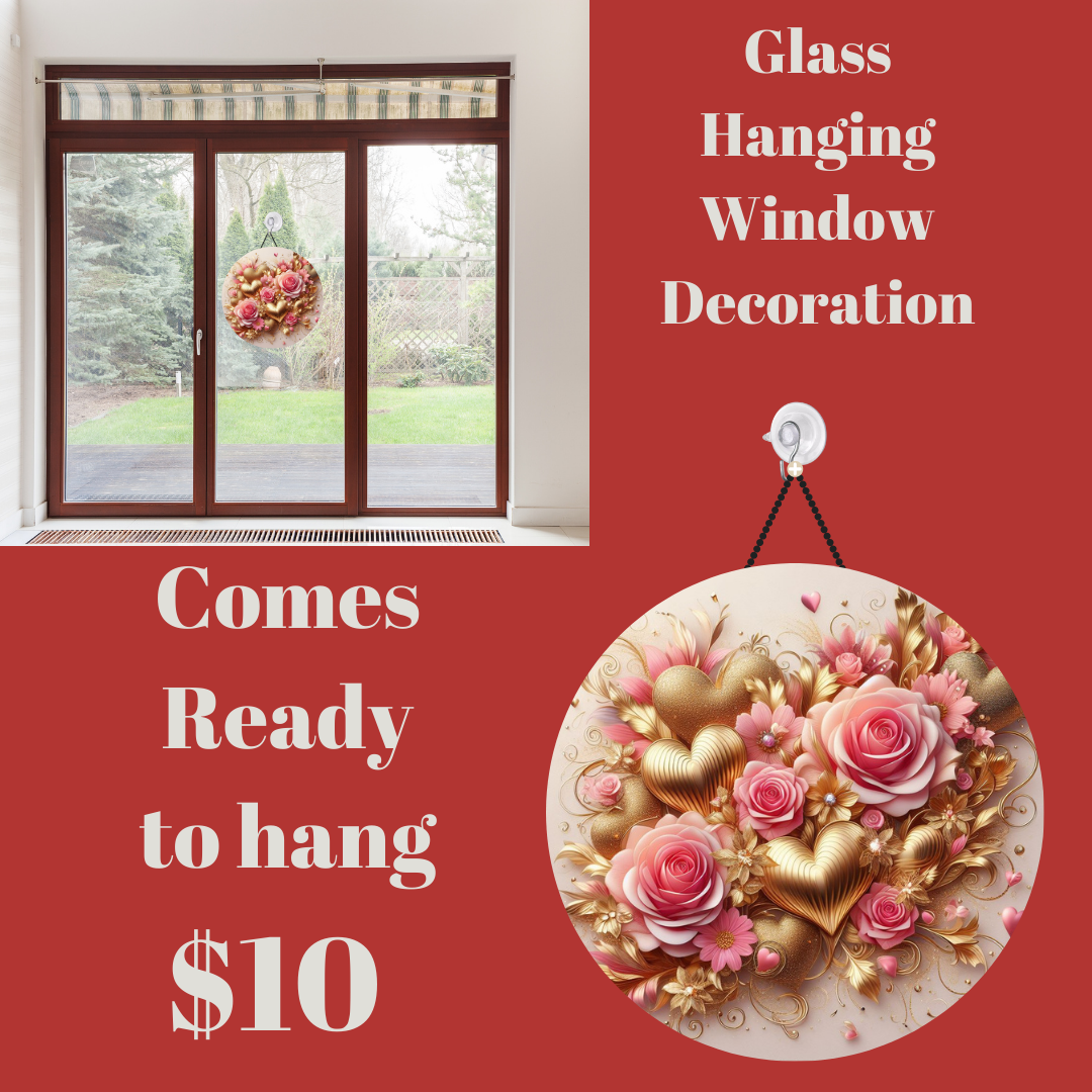 Enchanted Bouquet Series: Glass Hanging Window Decorations