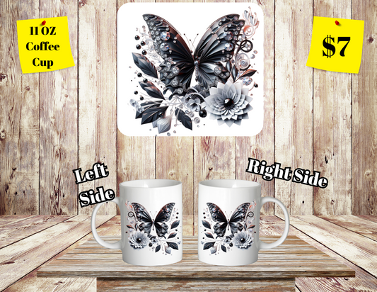 Luminescent Butterfly Garden Coffee Mug