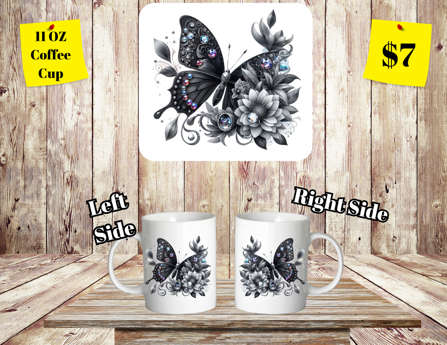 Luminescent Butterfly Garden Coffee Mug