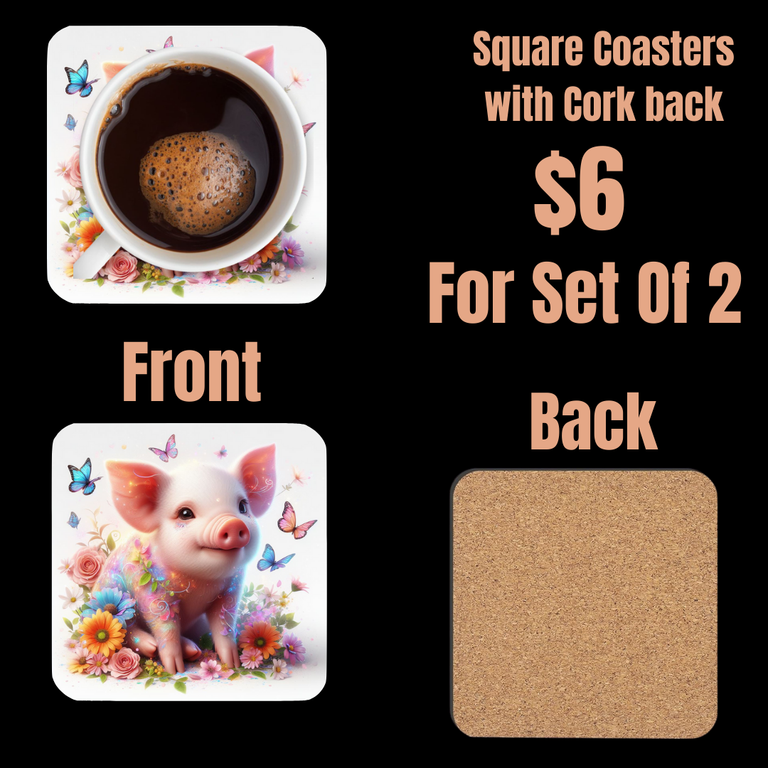 Piglet Petals Coasters