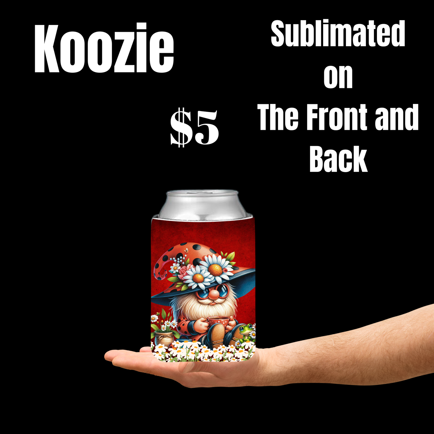 Whimsical Gnome Beverage Koozies