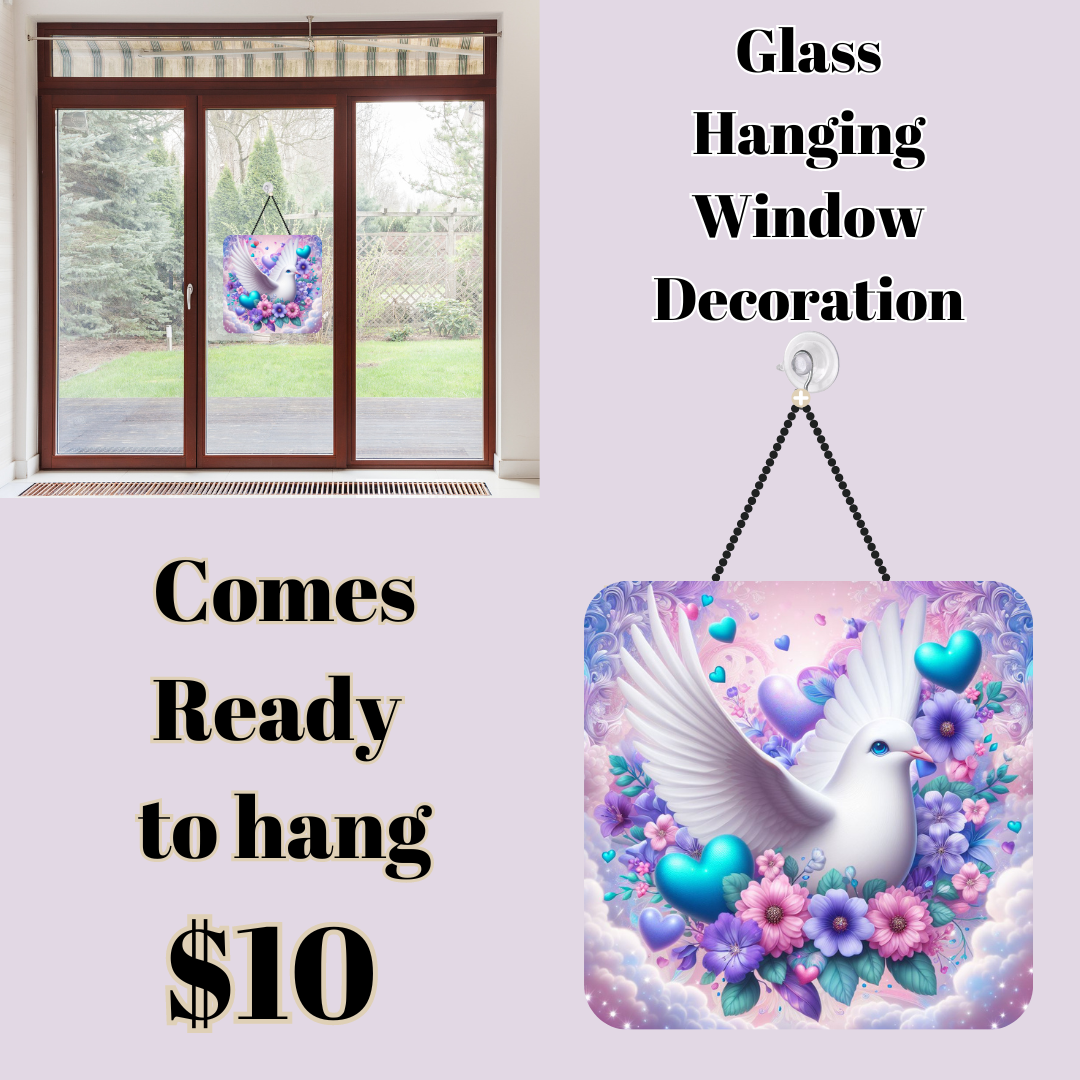 Floral Dove Bliss Window Charm
