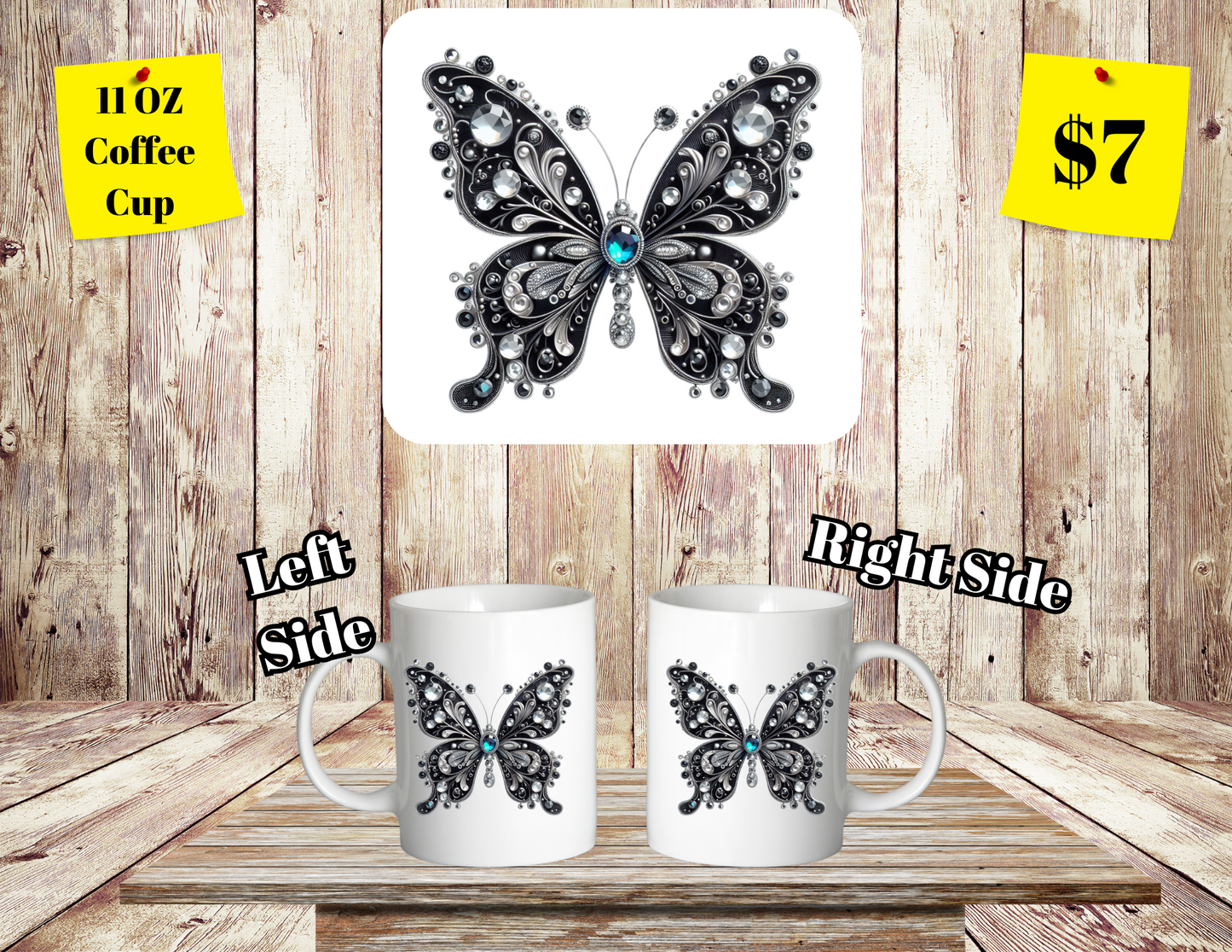 Luminescent Butterfly Garden Coffee Mug